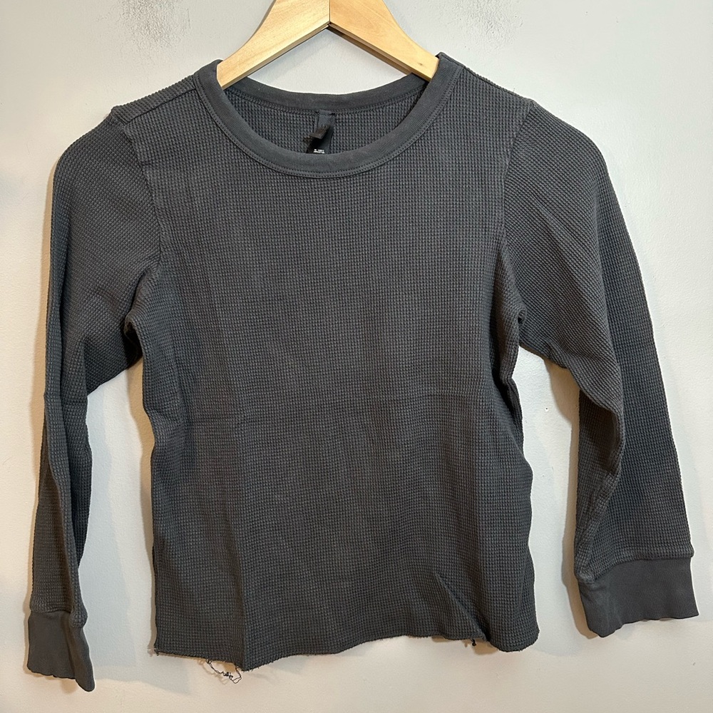 SKIMS Charcoal Long Sleeve Tee